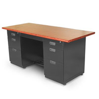 DP-402TW-DOUBLE PEDESTAL DESK